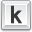 Kayboard letter K key icon